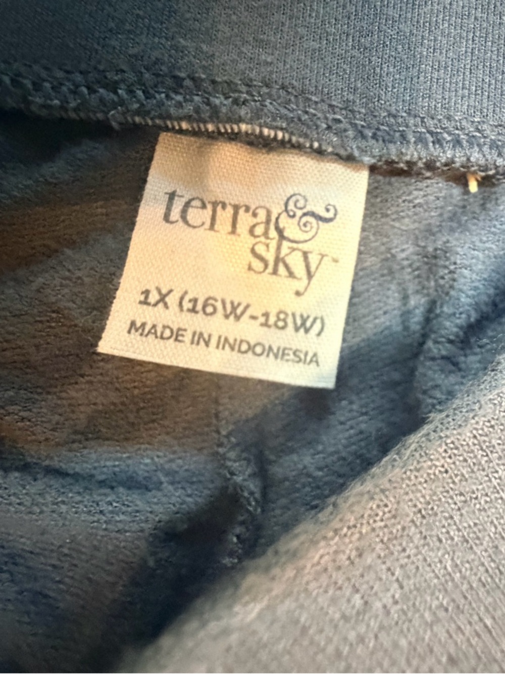 Terra & Sky 1X Wide Leg Lounge Pants Gray Stretch Pull On Plus Size - Picture 5 of 10